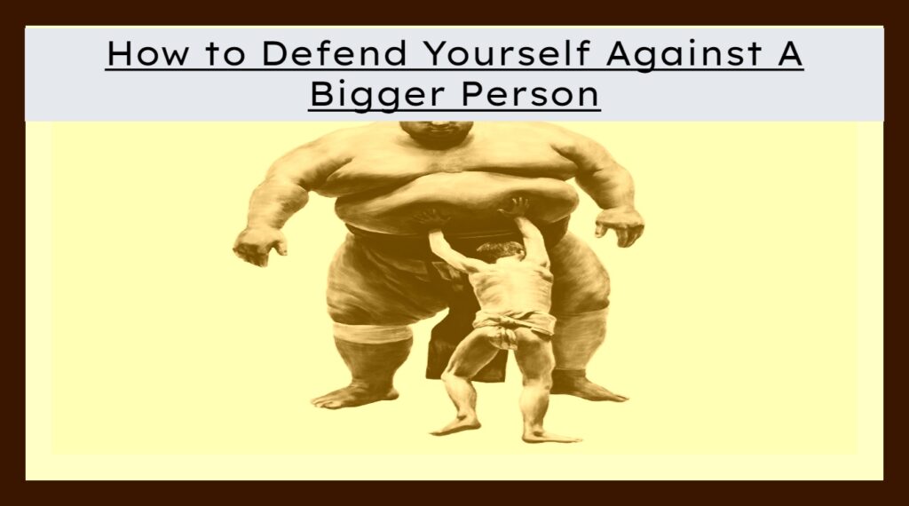 How to Defend Yourself Against a Bigger Person